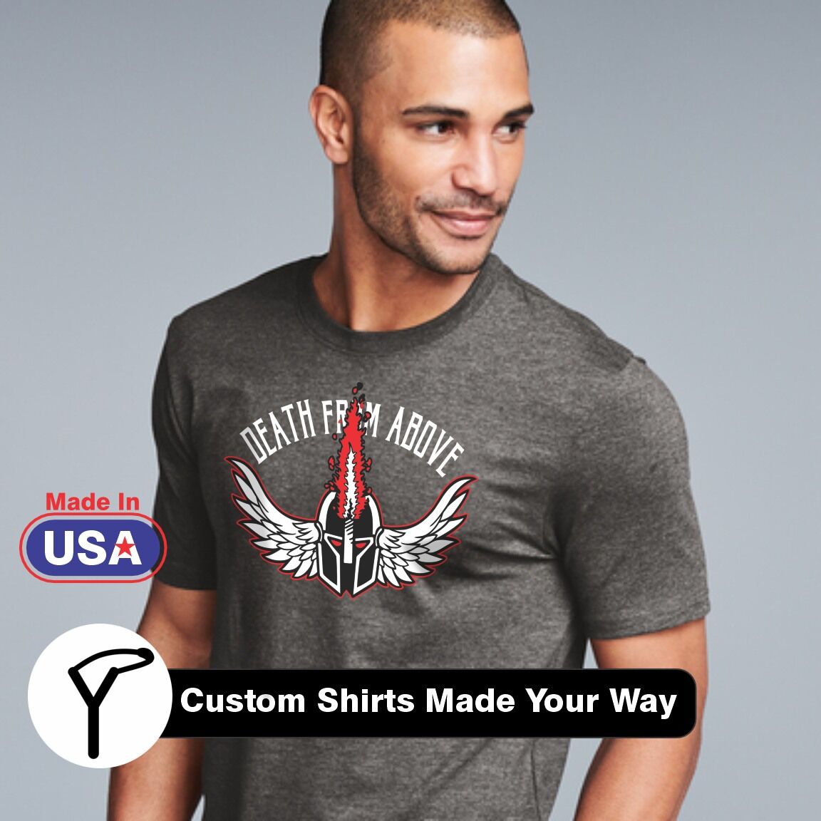 Lucky Shot Tees custom printed VFA 154 T-shirt that reads Death From Above