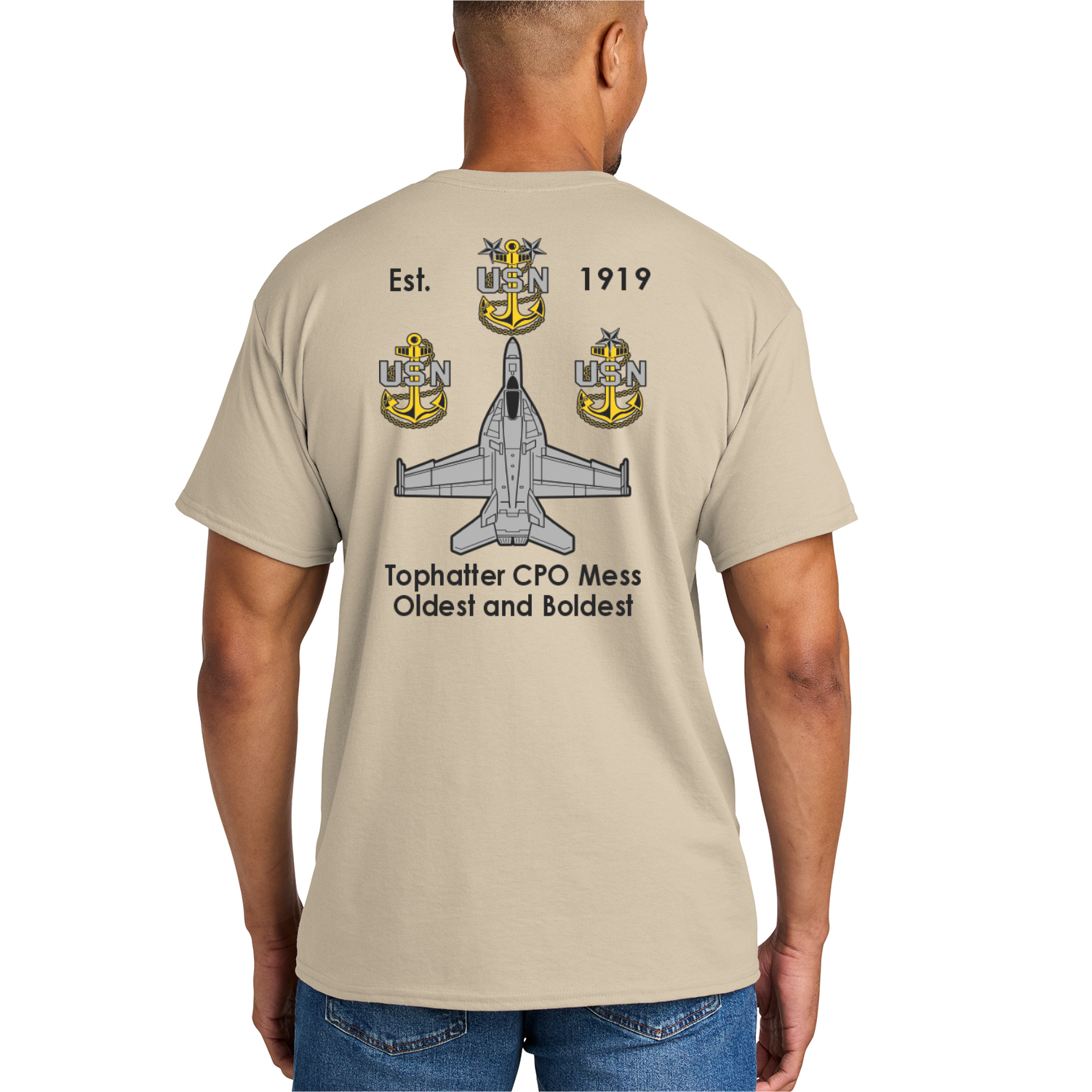 Lucky Shot Tees Tophatter Mess custom printed T-Shirt for VFA 14 NAS Lemoore