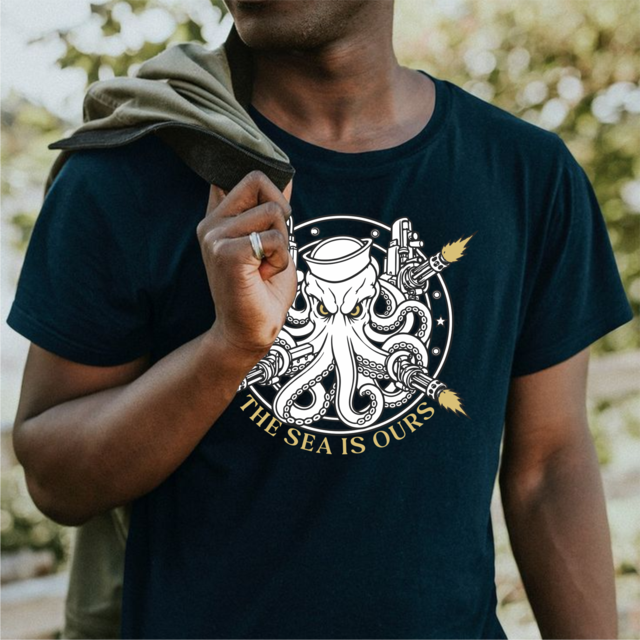 Lucky Shot Tees Custom US Navy The Sea Is Ours T-Shirt Design