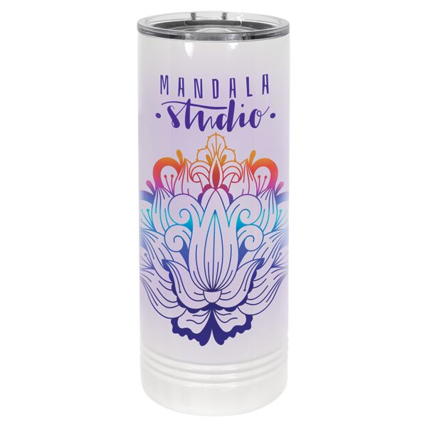 22 oz. Slim Tumbler,  Vacuum Insulated w/Clear Lid Thumbnail