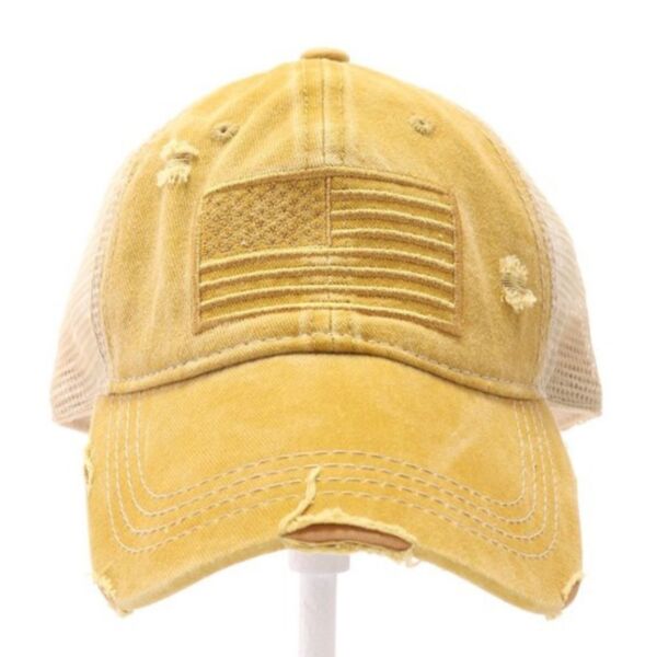 Monochrome USA Embroidered High Pony CC Ball Cap Thumbnail