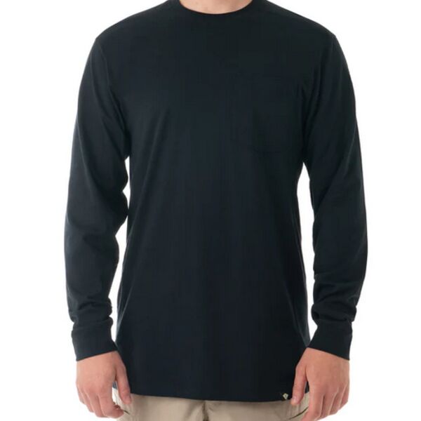Men's Tactix Cotton Long Sleeve T-Shirt with Chest Pocket  Thumbnail