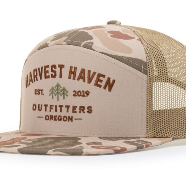 Printed 7 Panel Trucker Hat Thumbnail