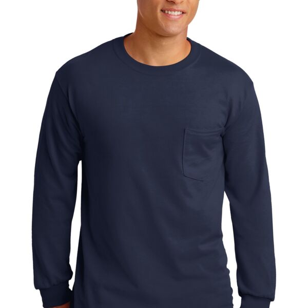 Ultra Cotton US Long Sleeve T Shirt with Pocket Thumbnail