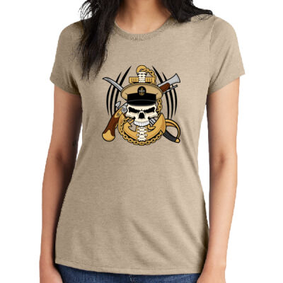 USN Skull and Anchor CVC Ladies T-Shirt Thumbnail