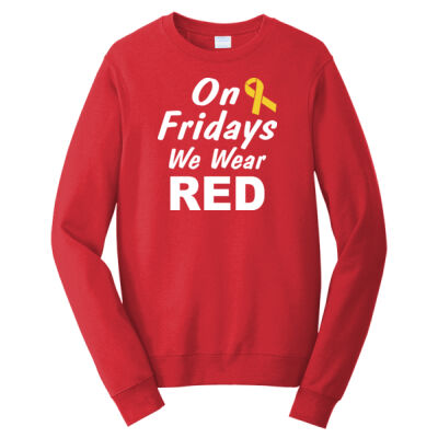 On Fridays We Wear Red  - Fan Favorite Fleece Crewneck Sweatshirt Thumbnail
