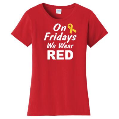 On Fridays We Wear Red  - Ladies Fan Favorite Tee Thumbnail