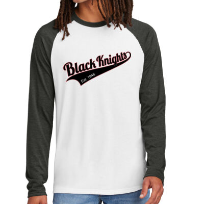 VFA 154 Black Knights  - Unisex Tri Blend Long Sleeve Colorblock Raglan Thumbnail