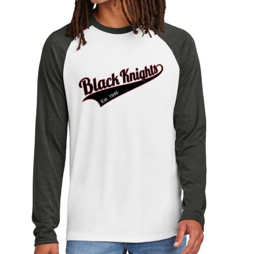 VFA 154 Black Knights  - Unisex Tri Blend Long Sleeve Colorblock Raglan Thumbnail