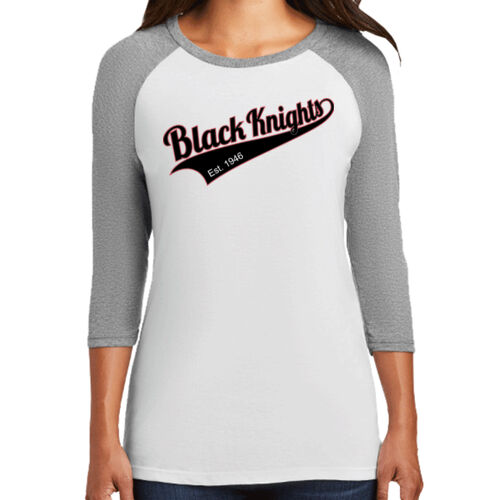 VFA 154 Black Knights  - Women's Perfect Tri ® 3/4 Sleeve Raglan Thumbnail