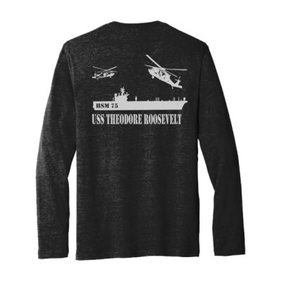 US Navy HSM 75 USS Theodore Roosevelt - Long Sleeve Fan Favorite Blend Tee Thumbnail