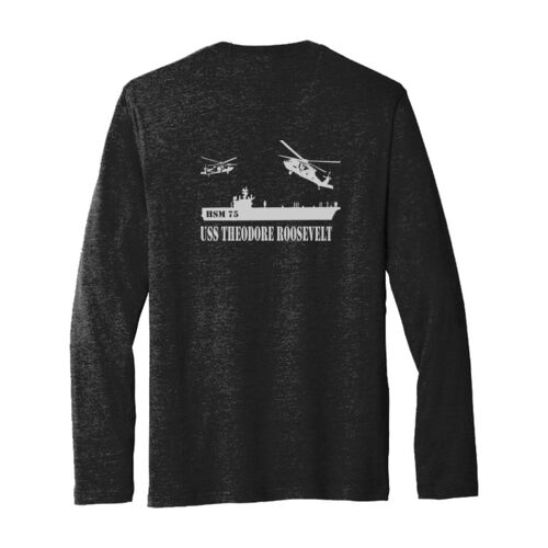 US Navy HSM 75 USS Theodore Roosevelt - Long Sleeve Fan Favorite Blend Tee Thumbnail
