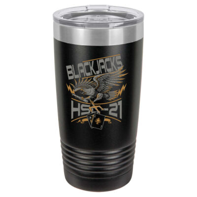 USN HSC 21 Blackjacks Squadron - 20 oz. Hot/Cold Insulated Tumbler Thumbnail