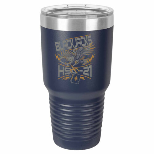 USN HSC 21 Blackjacks Squadron - 30 oz. Hot/Cold Insulated Tumbler  Thumbnail