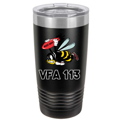 US Navy VFA 113 Buzz Off Stingers 20 oz Tumbler, Ringneck Insulated Cup - 20 oz. Ringneck Vacuum Insulated Tumbler w/Clear Lid Thumbnail