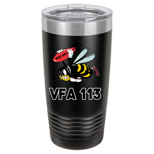 US Navy VFA 113 Buzz Off Stingers 20 oz Tumbler, Ringneck Insulated Cup - 20 oz. Ringneck Vacuum Insulated Tumbler w/Clear Lid Thumbnail