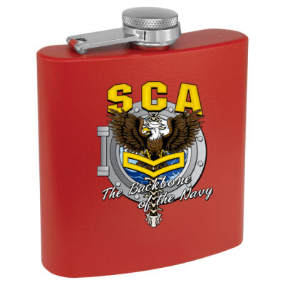 US Navy Security Control Assessor (SCA)  - 6 oz.  Stainless Steel Flask Thumbnail
