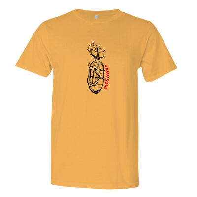 'Pigs Away' Arial Glide Bomb Cartoon Graphic Tshirt - Festival T-Shirt Thumbnail