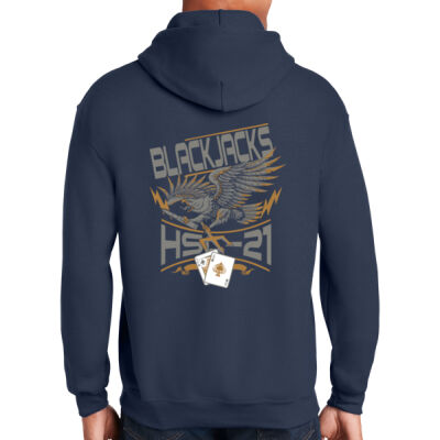 US Navy HSC 21 Blackjacks Heavy Blend Hooded Sweatshirt Thumbnail