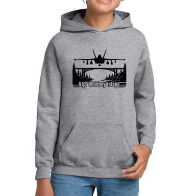 NAS Whidbey Island Growler - Youth Heavy Blend™ Hooded Sweatshirt Thumbnail