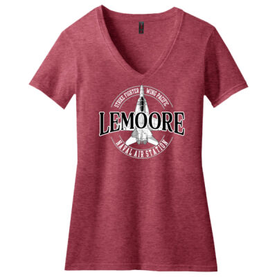 NAS Lemoore Strike Fighter Wing Pacific - Women's Perfect Blend ® V Neck Tee Thumbnail