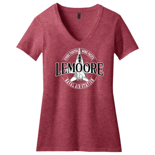 NAS Lemoore Strike Fighter Wing Pacific - Women's Perfect Blend ® V Neck Tee Thumbnail