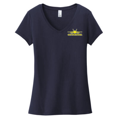 US Navy VAQ 142 Gray Wolves On The Prowl - Ladies V Neck T-shirt Thumbnail