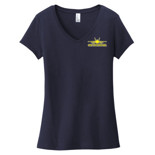 US Navy VAQ 142 Gray Wolves On The Prowl - Ladies V Neck T-shirt Thumbnail