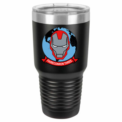 VQ 3 Ironmen Air Reconnaissance Squadron 30 oz. Hot/Cold Ringneck Vacuum Insulated Tumbler w/Clear Lid Thumbnail