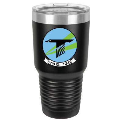 VAQ 135 Black Ravens   - 30 oz. Ringneck Vacuum Insulated Tumbler w/Clear Lid Thumbnail