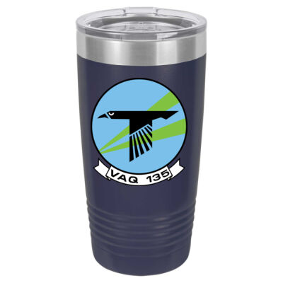 VAQ 135 Black Ravens   - 20 oz. Ringneck Vacuum Insulated Tumbler w/Clear Lid Thumbnail
