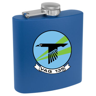 VAQ 135 Black Ravens   - 6 oz.  Stainless Steel Flask Thumbnail