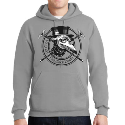 US Navy VAQ 135 The Black Death  - Super Sweats ® NuBlend ® Pullover Hooded Sweatshirt Thumbnail