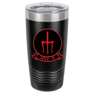US Navy HSC 9 Tridents - 20 oz. Ringneck Vacuum Insulated Tumbler w/Clear Lid Thumbnail