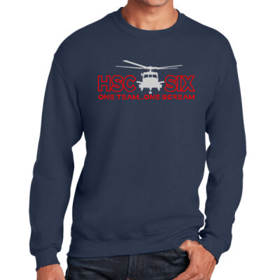 US Navy HSC 6 One Team, One Scream Helicopter Squadron - Heavy Blend Crewneck Sweatshirt Thumbnail