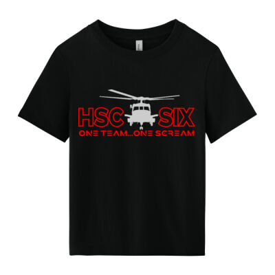 US Navy HSC 6 One Team, One Scream Helicopter Squadron - Women's 6 Ounce Heavyweight Tee Thumbnail