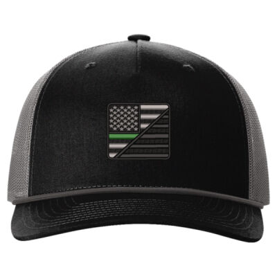 Military Flag Patch Trucker Cap | Support Our Troops | Five-Panel Trucker with Rope Cap Thumbnail