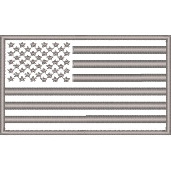 American Flag Grey Outline Thumbnail
