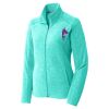 Ladies Heather Microfleece Full Zip Jacket Thumbnail