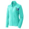Ladies Heather Microfleece Full Zip Jacket Thumbnail