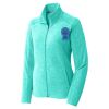 Ladies Heather Microfleece Full Zip Jacket Thumbnail
