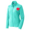 Ladies Heather Microfleece Full Zip Jacket Thumbnail