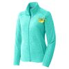 Ladies Heather Microfleece Full Zip Jacket Thumbnail