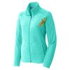 Ladies Heather Microfleece Full Zip Jacket Thumbnail