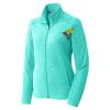 Ladies Heather Microfleece Full Zip Jacket Thumbnail