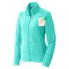 Ladies Heather Microfleece Full Zip Jacket Thumbnail