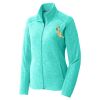 Ladies Heather Microfleece Full Zip Jacket Thumbnail
