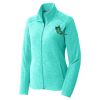 Ladies Heather Microfleece Full Zip Jacket Thumbnail