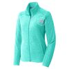Ladies Heather Microfleece Full Zip Jacket Thumbnail