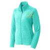 Ladies Heather Microfleece Full Zip Jacket Thumbnail